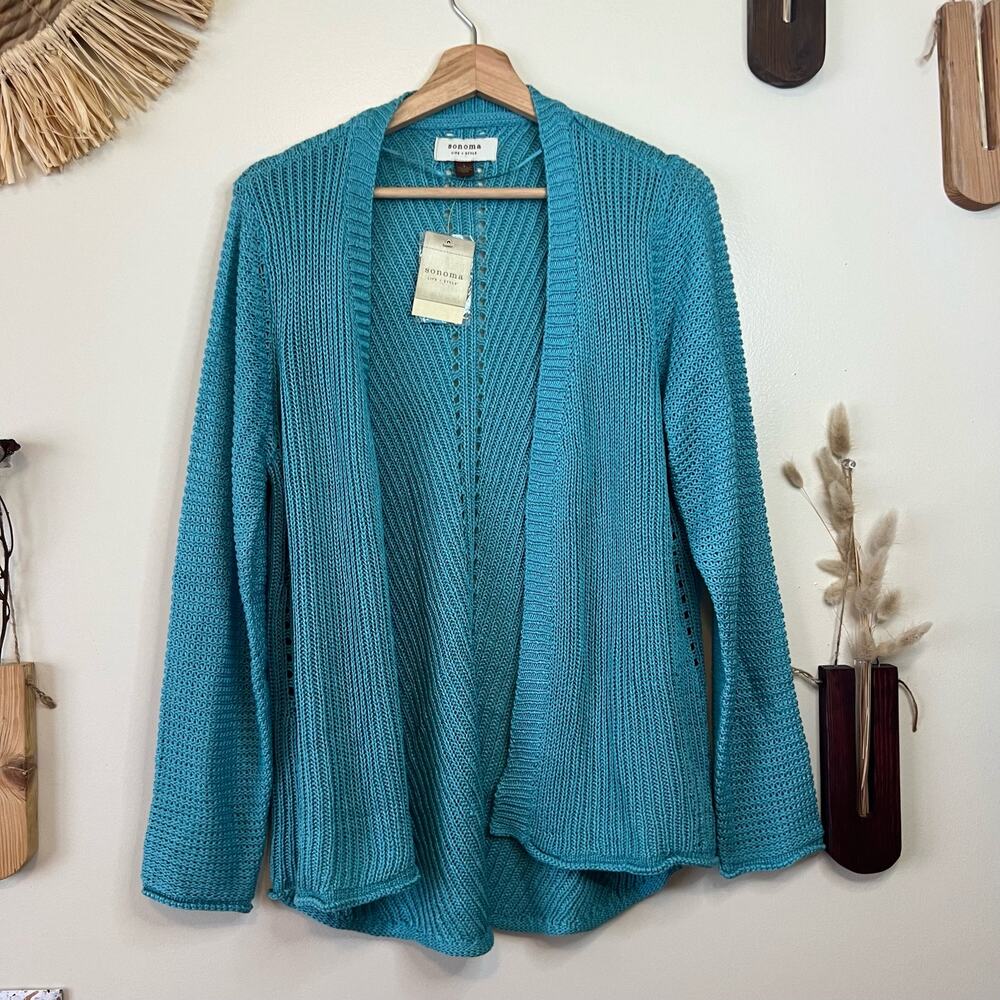Teal Blue Sonoma Oversized Cardigan Size Large Brand New
